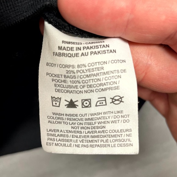 Nike Hoodie Mens Large Black Cotton Kangaroo Pockets Raglan Long Sleeve Pullover - Picture 5 of 10